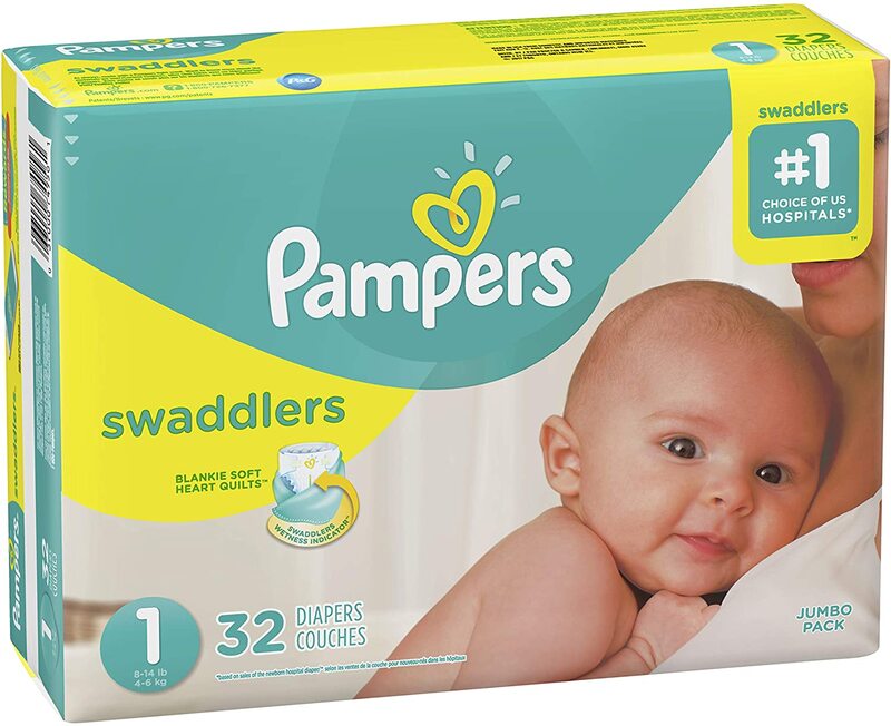 1 Box of Pampers Size 1, 32 Count, $25