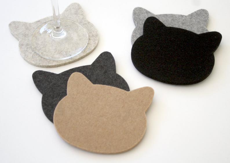 Cat Silhouette Coasters
