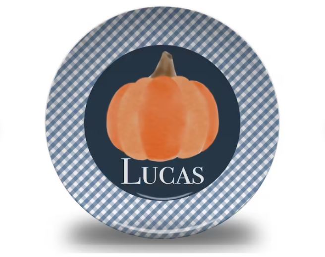 Personalized Pumpkin Plate