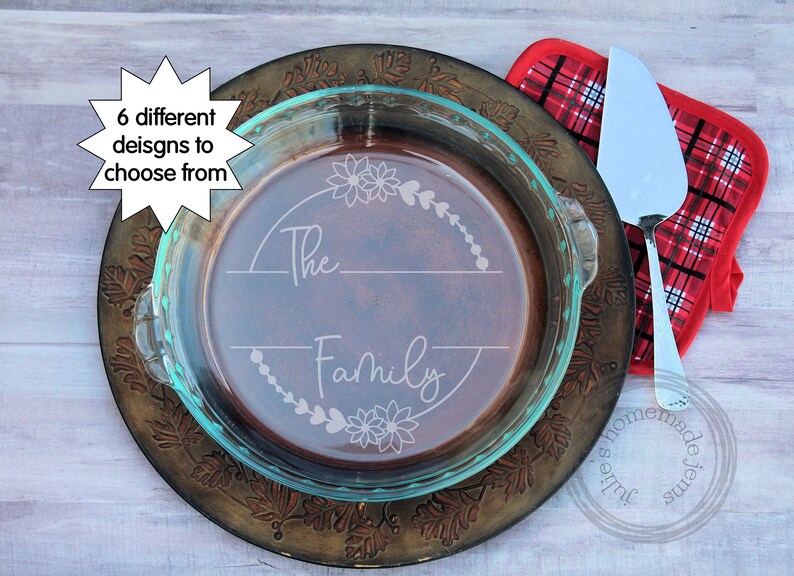 Personalized Family Pie Dish