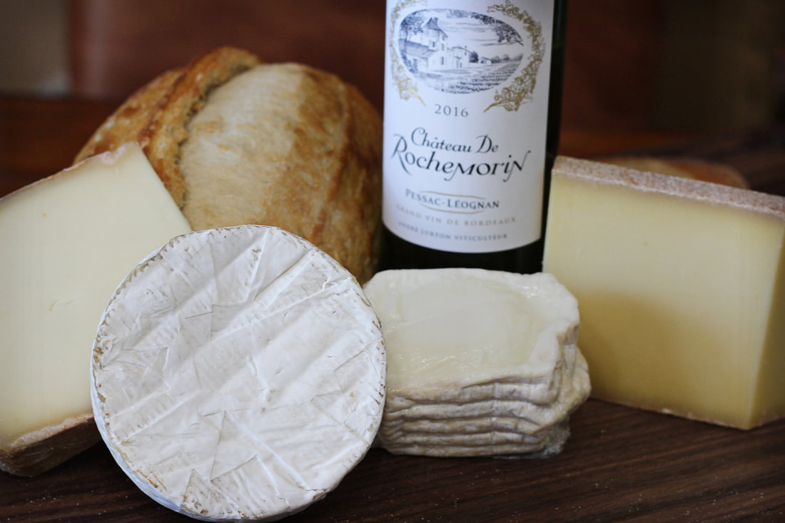 french cheese and wine