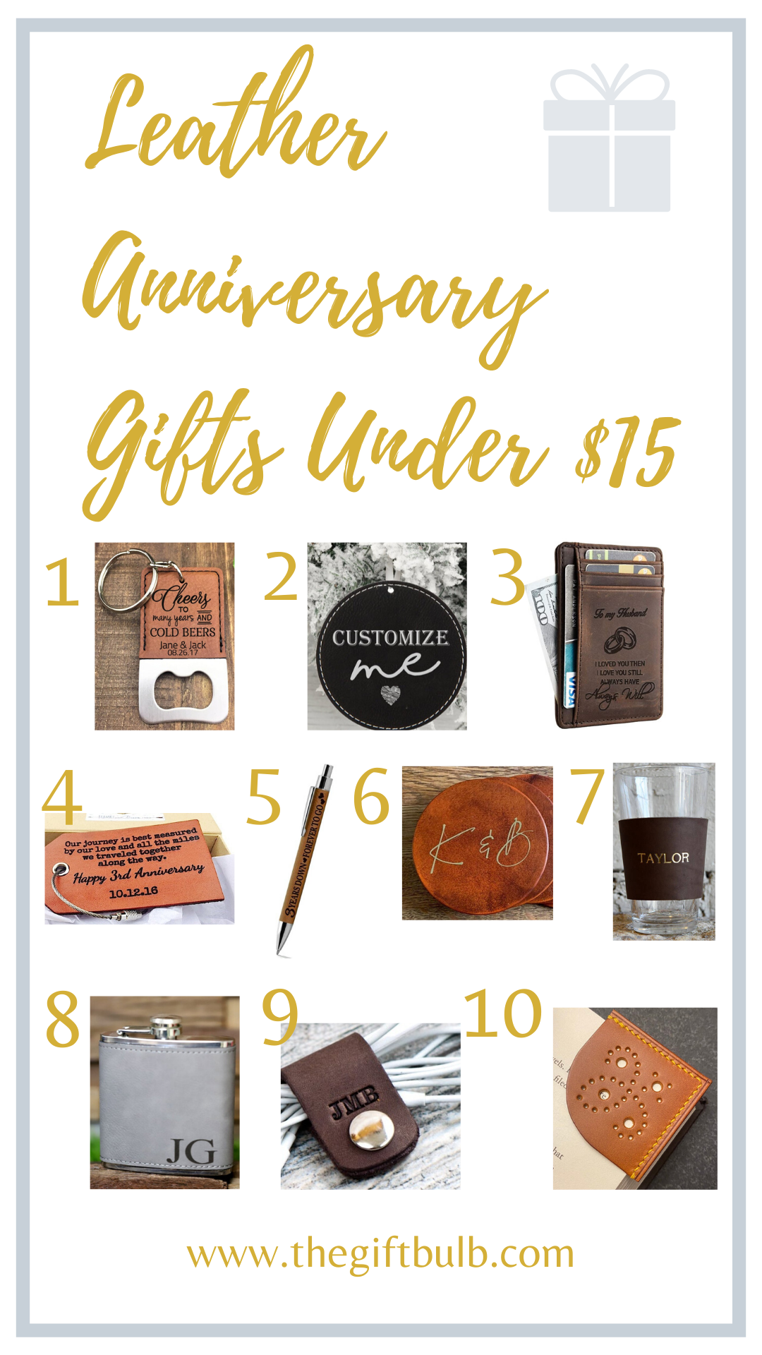 Leather Anniversary Gifts Under 15