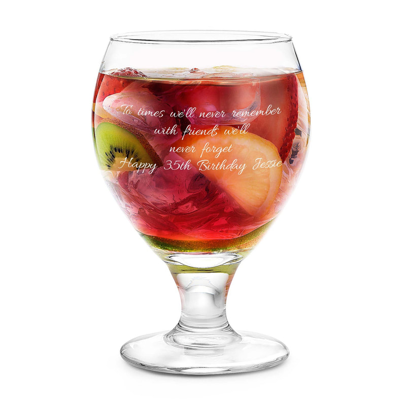 Personalized Sangria Glass
