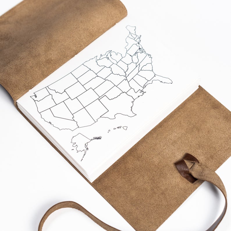 USA Leather Travel Journal