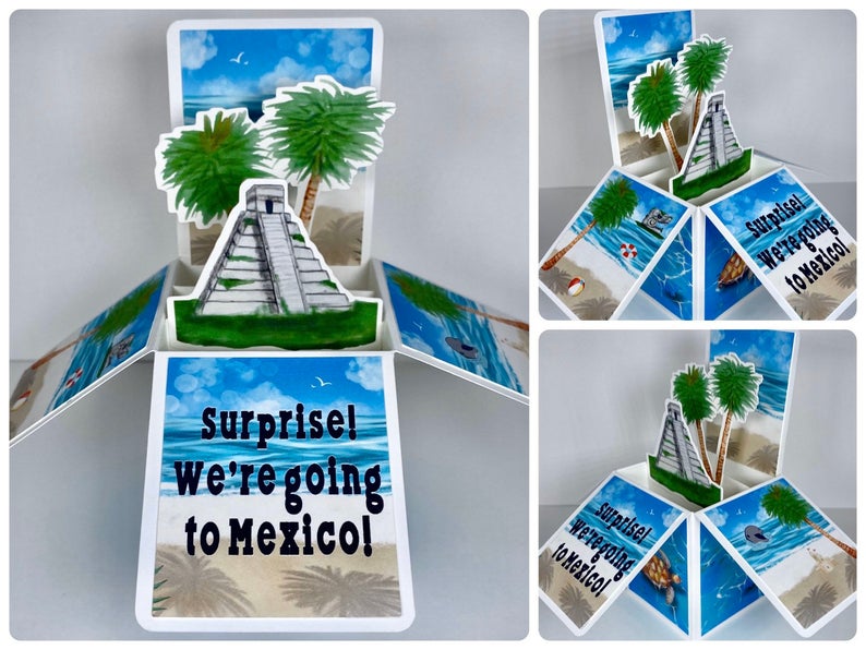 Vacation Reveal Pop Up Card