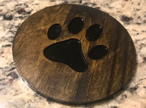 Dog Paw Coasters